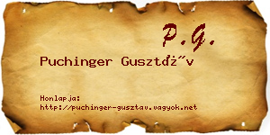 Puchinger Gusztáv névjegykártya