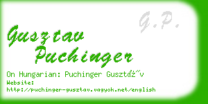 gusztav puchinger business card